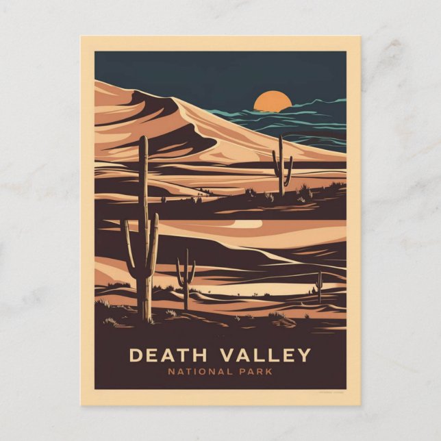 Death Valley National Park Sunset Postcard (Front)