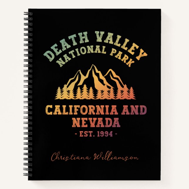 Death Valley National Park USA Gradient Notebook (Front)