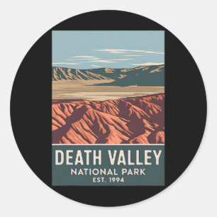 Death Valley National Park Vintage Camping Hiking Classic Round Sticker