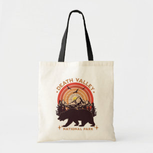 Death Valley National Park Vintage Sunset Bear Tote Bag