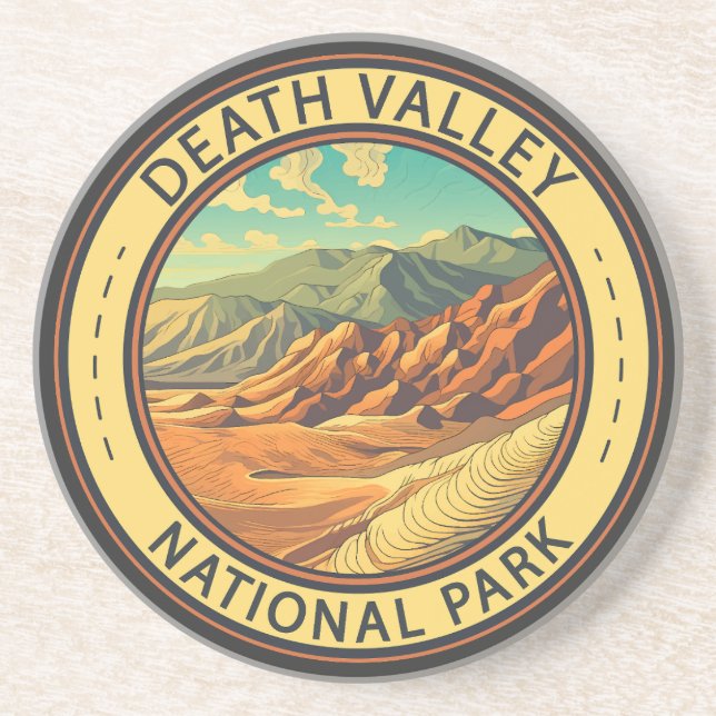 Death Valley National Park Vintage Travel Art Coaster (Front)