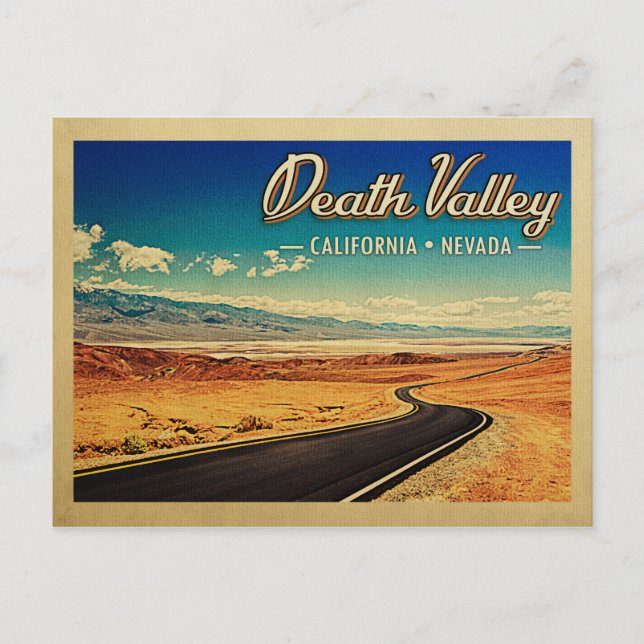 Death Valley National Park Vintage Travel Postcard (Front)