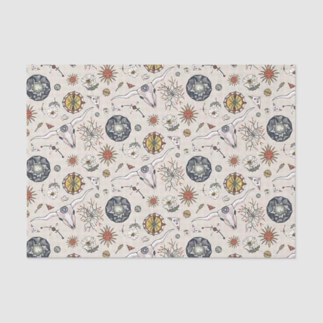 Death Valley Watercolor Print Tissue Paper (Front)