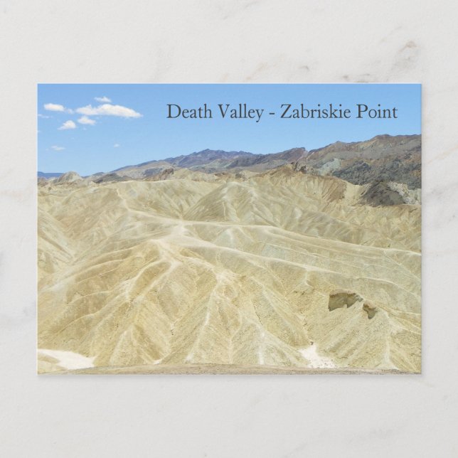 Death Valley/Zabriskie Point Postcard! Postcard (Front)