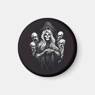 Death with skulls magnet