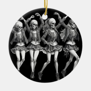 Death Women Dance Ceramic Tree Decoration