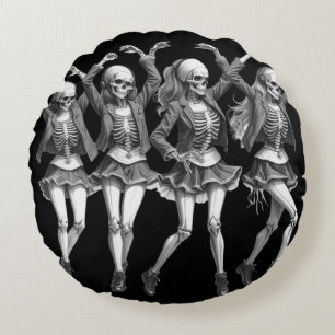 Death Women Dance Round Cushion
