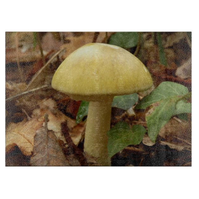 Deathcap Mushroom Glass Chopping Board (Front)