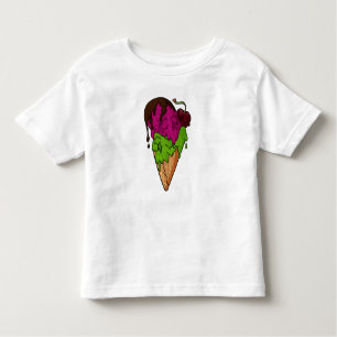 Deathly Sweet Berry Skull Ice Cream Toddler T-Shirt