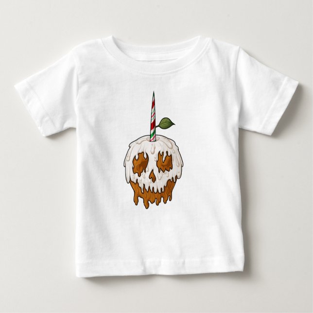 Deathly Sweet Caramel Apple Skull Baby T-Shirt (Front)