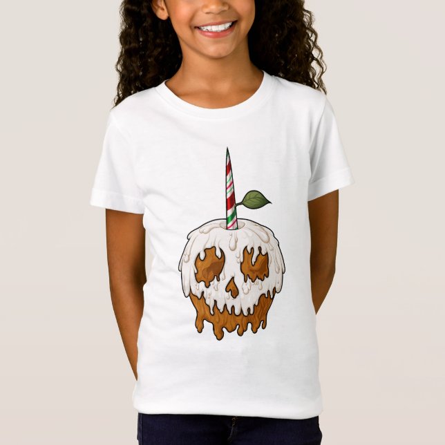 Deathly Sweet Caramel Apple Skull T-Shirt (Front)