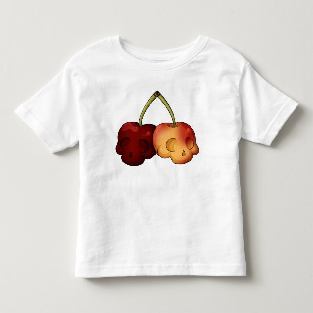 Deathly Sweet Cherry Skull Toddler T-Shirt (Front)