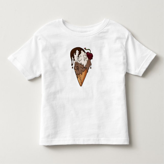 Deathly Sweet Classic Skull Ice Cream Toddler T-Shirt (Front)