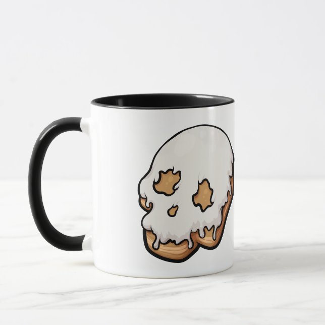 Deathly Sweet Skull Doughnut Mug (Left)