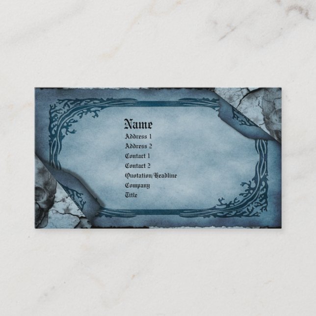 Death's Calling Card Gothic Business Card (Front)