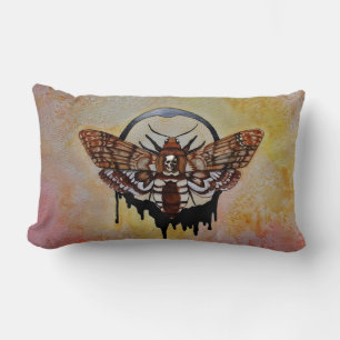 Death's Head Hawk Moth Lumbar Cushion