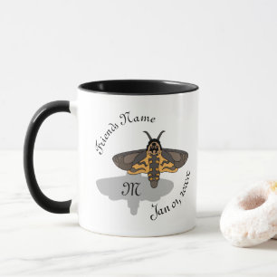 Death's Head Hawk Moth Monogram Mug