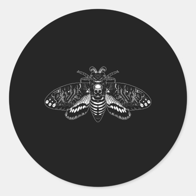 Death'S Head Hawkmoth Meto Mori Genus Acherontia M Classic Round Sticker (Front)