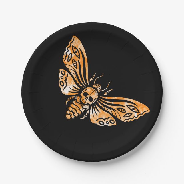Death's Head Moth  Paper Plate (Front)