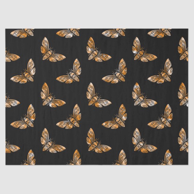 Death's Head Moth Pattern Tissue Paper (Front)