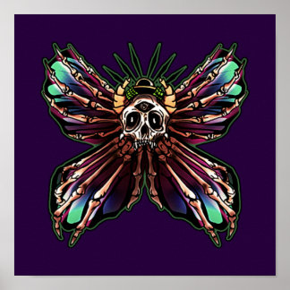 Death's Head Moth Poster
