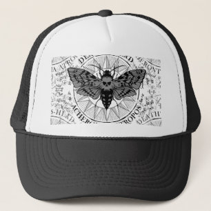 deaths head moth trucker hat
