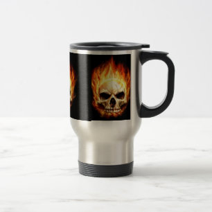 death's head travel mug