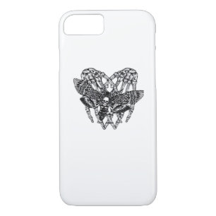 Deathshead Moth Classic Skeleton Hand Heart Style Case-Mate iPhone Case
