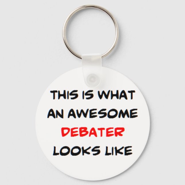 debater, awesome key ring (Front)