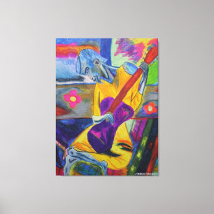 DEBBIE DAVIDSOHN PAINTING - "BLUE KNIGHT" - GIFTS CANVAS PRINT