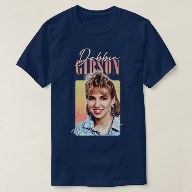 Debbie Gibson 1980s Style Aesthetic Design T-Shirt (Design Front)