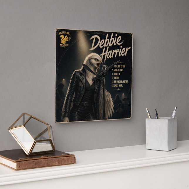 Debbie Harrier Album: a Parody Square Wall Clock (Office)