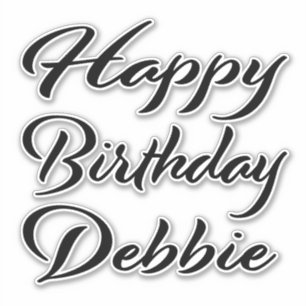 Debbie Name Vorname black Sticker Geburtstag