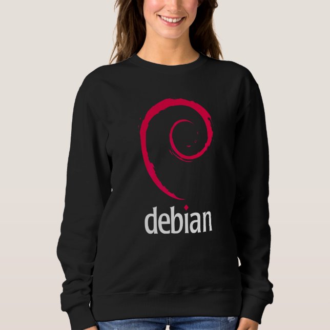Debian Linux  Software Programmers Developers Code Sweatshirt (Front)