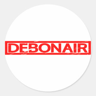 Debonair Stamp Classic Round Sticker