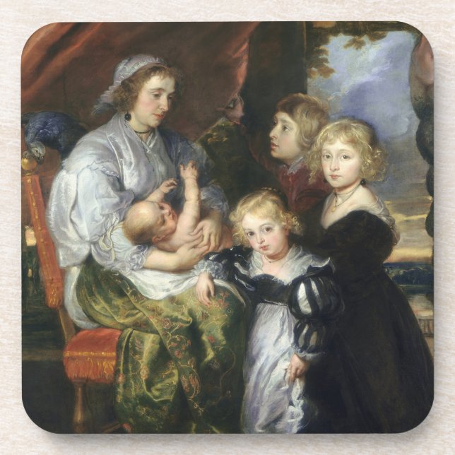 Deborah Kip and Her Children Coaster (Front)