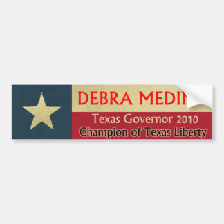 Debra Medina Governor 2010 Bumper Sticker