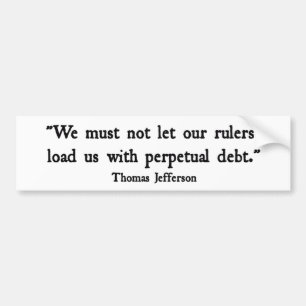 Debt Bumper Sticker