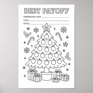 Debt Christmas Tree Ornament Payoff Tracker  Poster