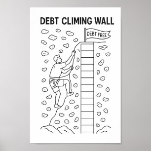 Debt Climbing Wall Payoff Tracker  Poster