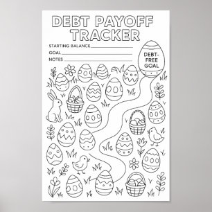 Debt Easter Egg Hunt Payoff Tracker  Poster