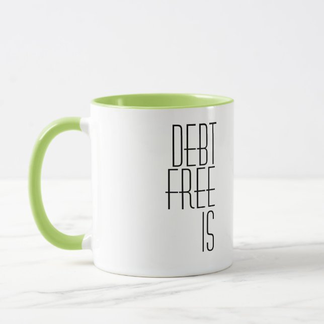 'Debt Free Is The Way To Be' Debt-Free Journey  Mug (Left)