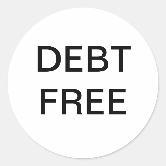 Debt Free Money Sticker (Front)