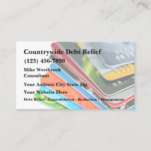 Debt Relief And Management Services Business Card