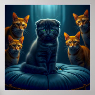 Debunking the Myth: Black Cats Bring Good Luck! Poster