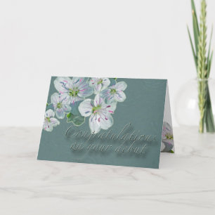 Debut Congratulations Spring Beauty Wildflower Card