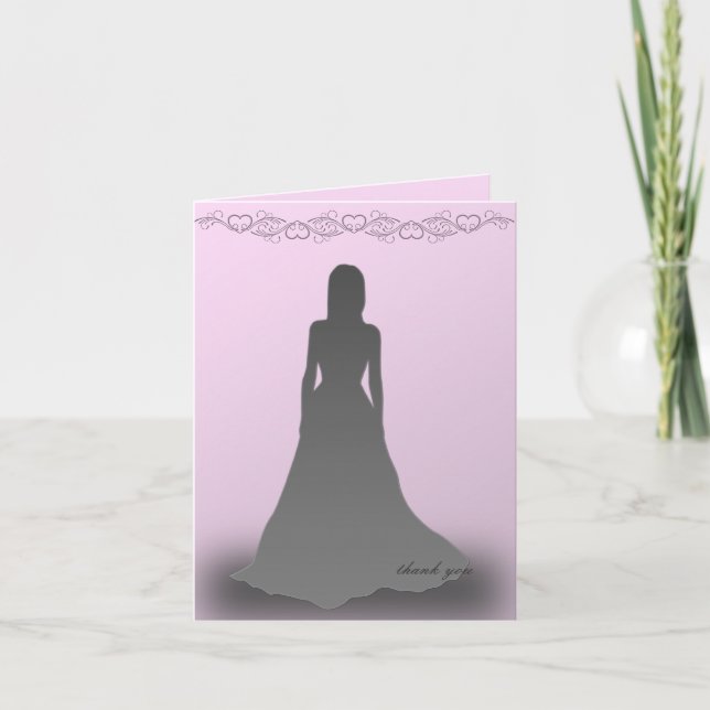 Debutante in Silhouette Thank You Card (Front)