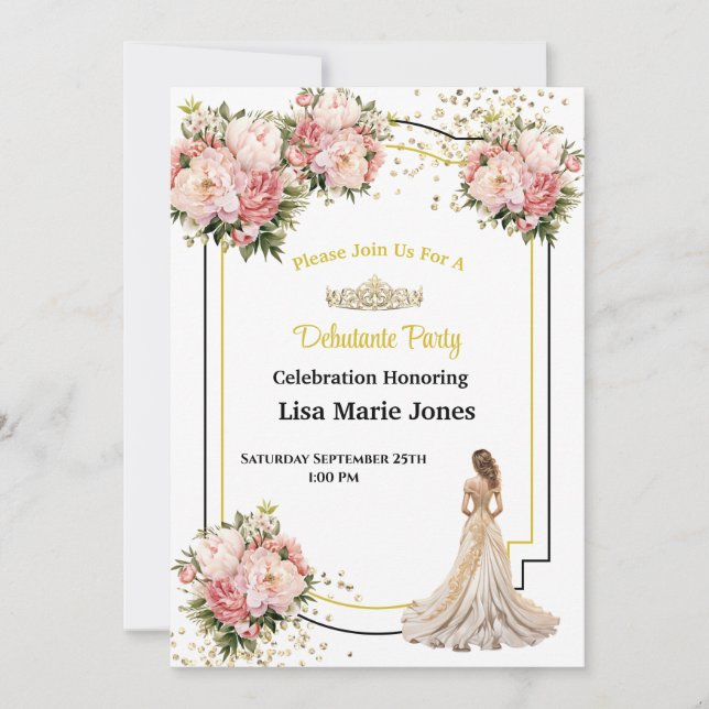 Debutante Party Invitation (Front)