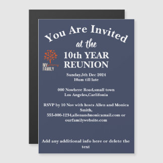 Decade Of Family Love Celebration Magnetic Invitation