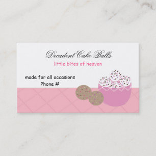 Decadent Cake Balls Business Card